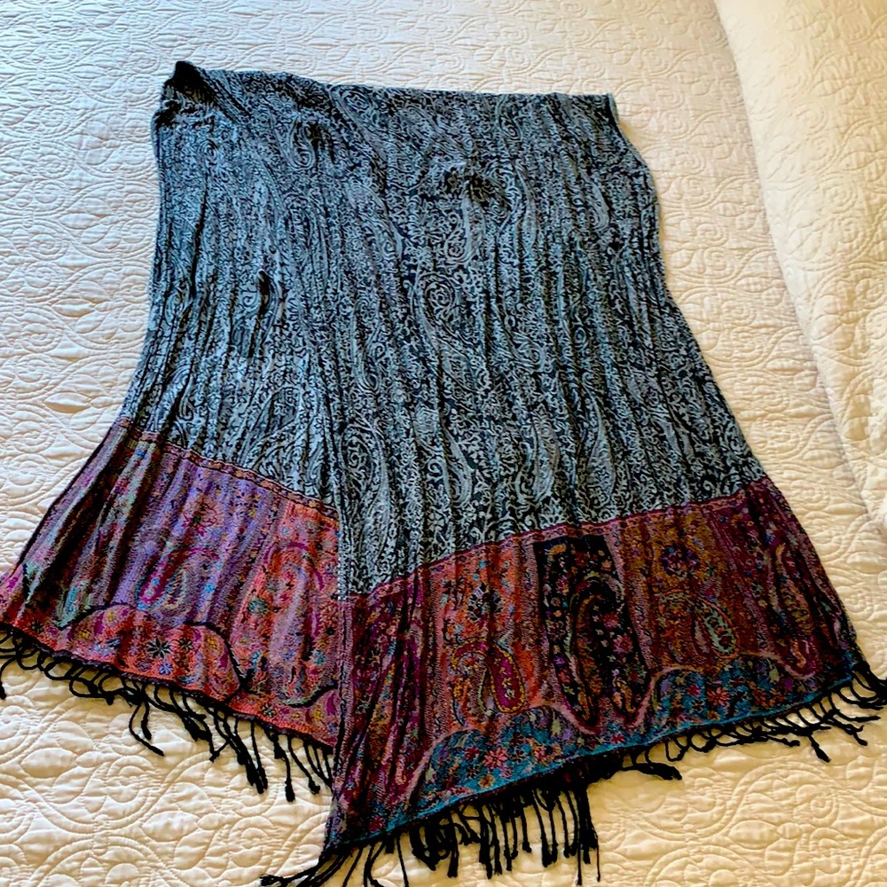 Blue and purple scarf